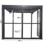 Aluminium Glazed Sliding Pergola Doors System in Charcoal