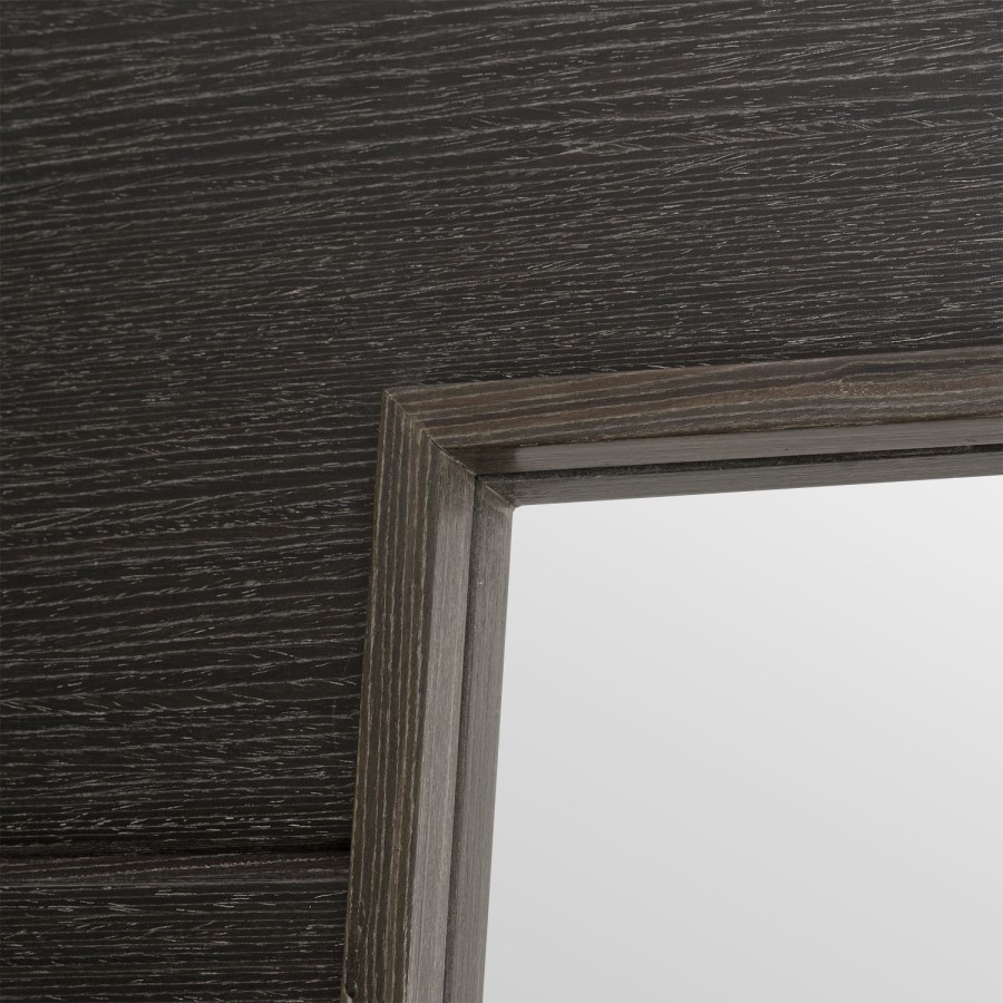 Internal Grey Door with Clear Glass - Pre-Finished - 1981 x 686 x 35mm - Palermo - XL Joinery
