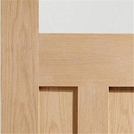 Internal Oak Door with Frosted Glass - Pre-Finished - 1981 x 762 x 35mm - DX - XL Joinery