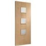 Internal Oak Glazed 3-Light Door with Clear Glass - Pre-Finished - 1981 x 838 x 35mm - Messina - XL Joinery