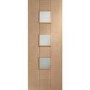 Internal Oak Glazed 3-Light Door with Clear Glass - Pre-Finished - 1981 x 838 x 35mm - Messina - XL Joinery