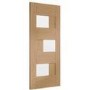 Internal Oak Glazed  Door with Clear Glass - Pre-Finished - 1981 x 686 x 35mm - Perugia - XL Joinery