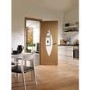 Internal Oak Glazed Door with Clear Glass - Pre-Finished - 1981 x 838 x 35mm - Pesaro - XL Joinery