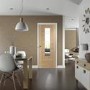Internal Oak Glazed 1-Light Door with Clear Glass - Pre-Finished - 1981 x 762 x 35mm - Portici - XL Joinery