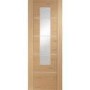 Internal Oak Glazed 1-Light Door with Clear Glass - Pre-Finished - 1981 x 762 x 35mm - Portici - XL Joinery