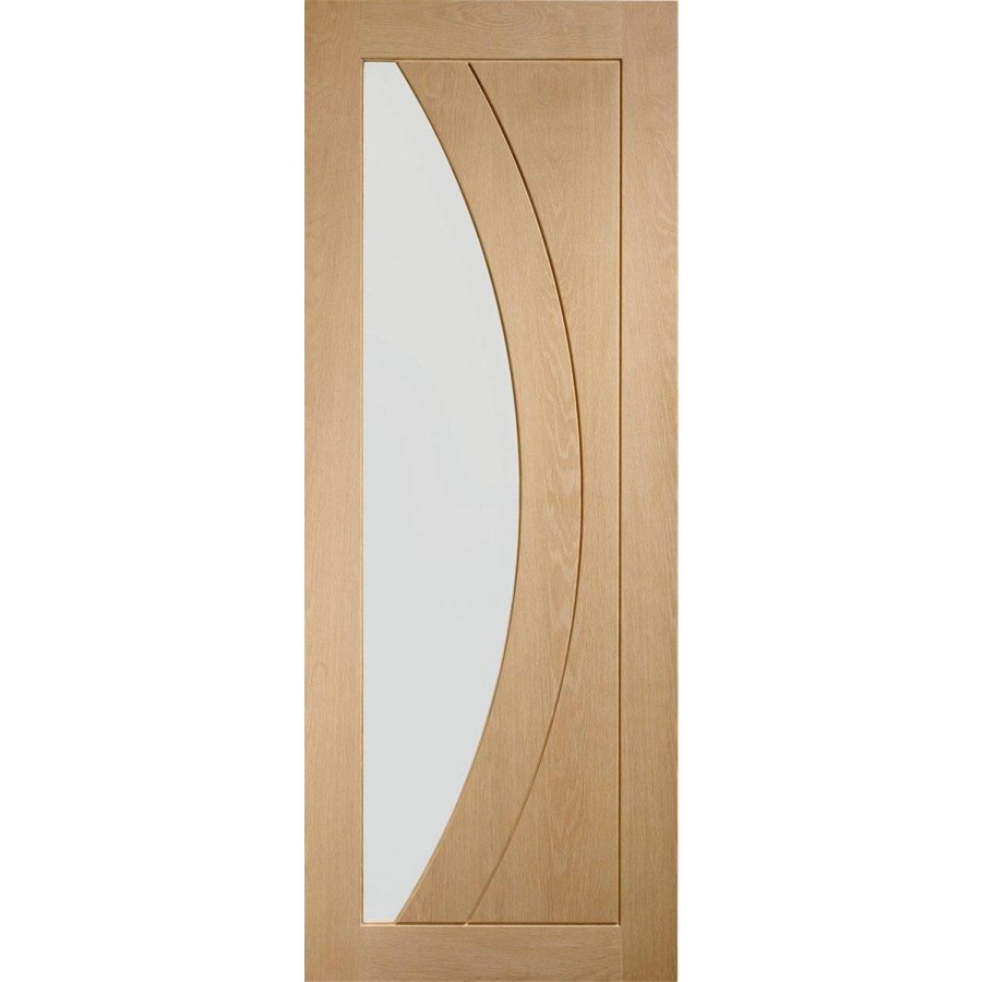Internal Oak Glazed Door with Clear Glass - Pre-Finished - 2040 x 626 x 40mm - Salerno - XL Joinery