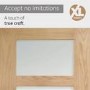 Internal Oak 4-Panel Shaker Door with Frosted Glass - Pre-Finished - 1981 x 838 x 35mm - 4 Light - XL Joinery
