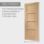 Internal Oak 4-Panel Shaker Door with Clear Glass - Pre-Finished - 2040 x 626 x 40mm - 4 Light - XL Joinery