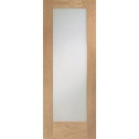 Internal Oak Fully-Glazed Door with Clear Glass - Pre-Finished - 1981 x 762 x 35mm - Pattern 10 - XL Joinery