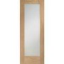 Internal Oak Fully-Glazed Door with Clear Glass - Pre-Finished - 2040 x 626 x 40mm - Pattern 10 - XL Joinery