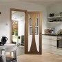 Internal Oak Glazed Door with Clear Glass - Pre-Finished - 1981 x 838 x 35mm - Verona - XL Joinery