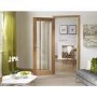 Internal Oak Glazed Door with Clear Glass - Pre-Finished - 1981 x 762 x 35mm - Worcester - XL Joinery