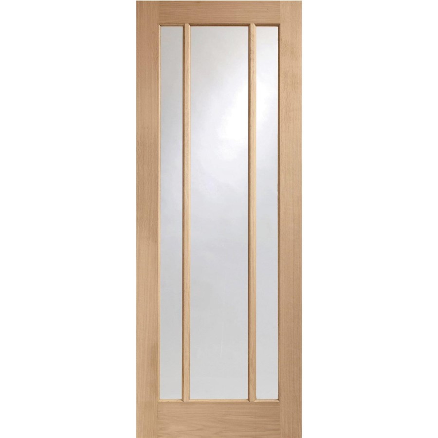 Internal Oak Glazed Door with Clear Glass - Pre-Finished - 1981 x 762 x 35mm - Worcester - XL Joinery
