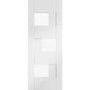 Internal White Finished Door with Clear Glass - Pre-Finished - 1981 x 686 x 35mm - Perugia Essential - XL Joinery