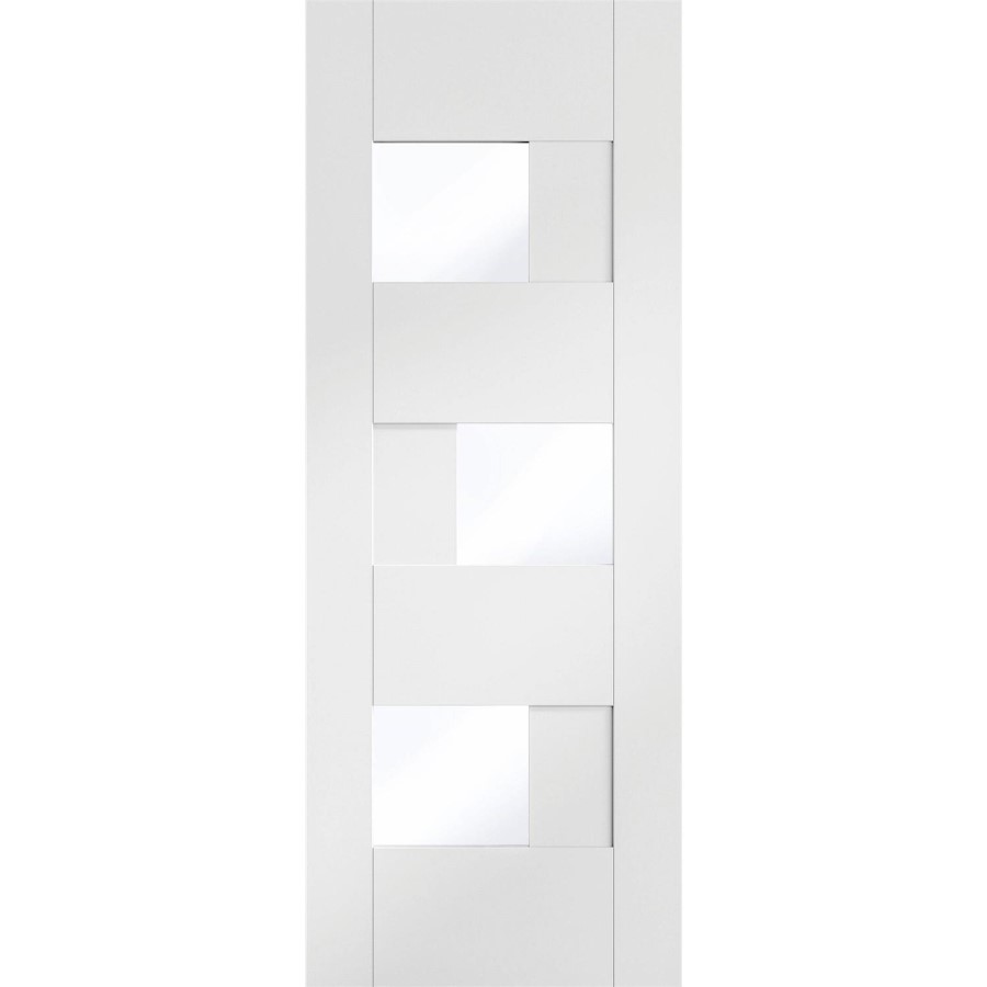 Internal White Finished Door with Clear Glass - Pre-Finished - 1981 x 686 x 35mm - Perugia Essential - XL Joinery