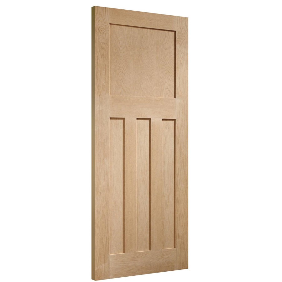 Internal Oak 1930s 4-Panel Door - Pre-Finished - 1981 x 686 x 35mm - DX - XL Joinery