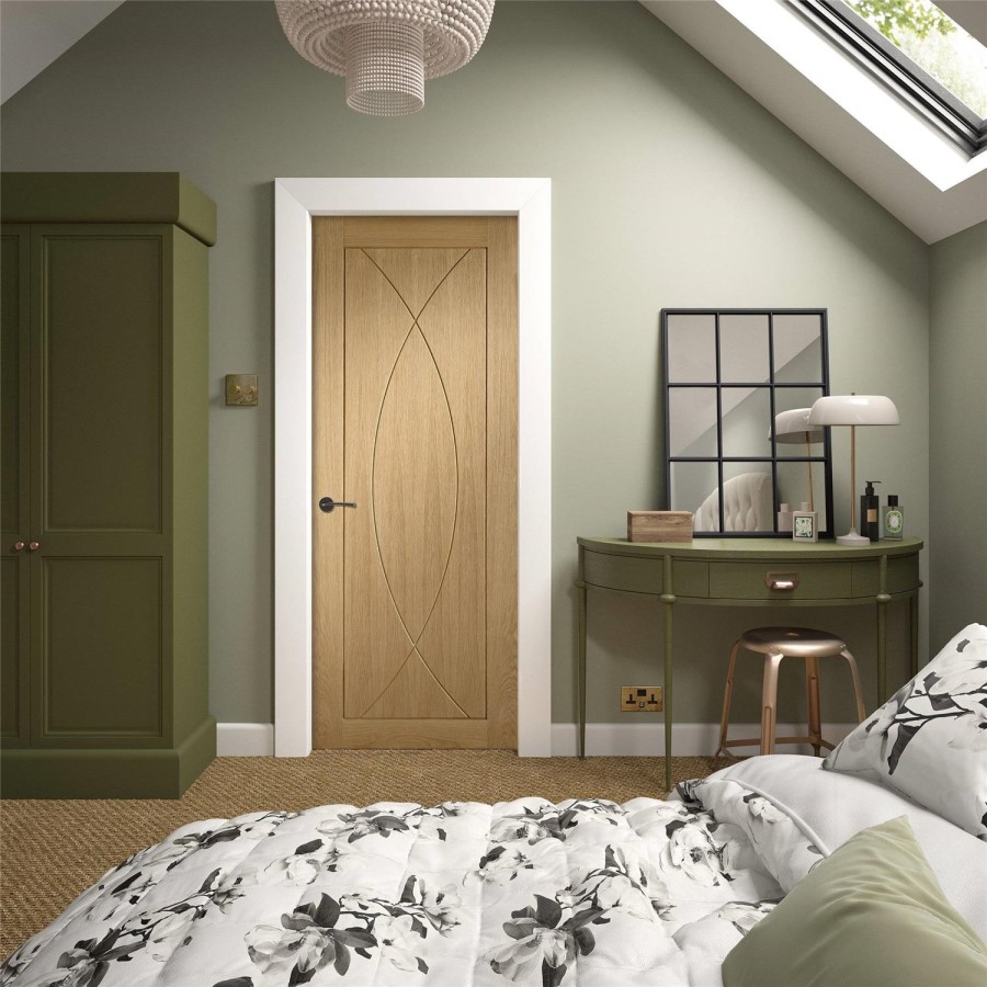 Internal Oak FD30 Fire Door - Pre-Finished - 1981 x 762 x 44mm - Pesaro - XL Joinery