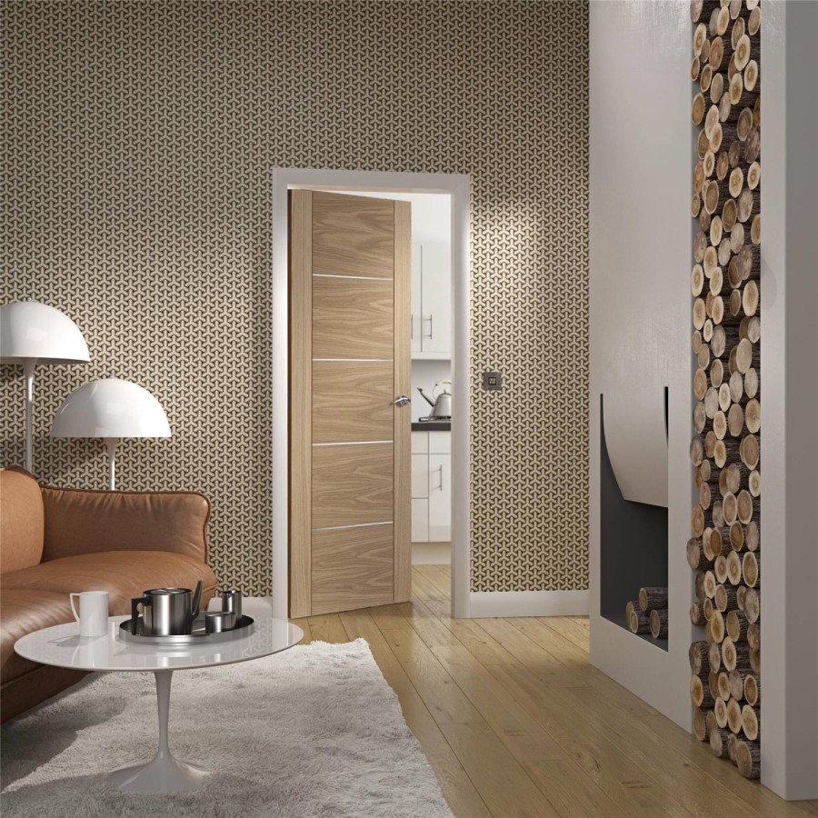 Internal Oak FD30 Fire Door - Prefinished - 1981 x 838 x 44mm - Portici - XL Joinery