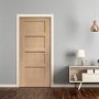 Internal Oak Pre-Finished Shaker 4-Panel Door - Pre-Finished - 1981 x 686 x 35mm - XL Joinery