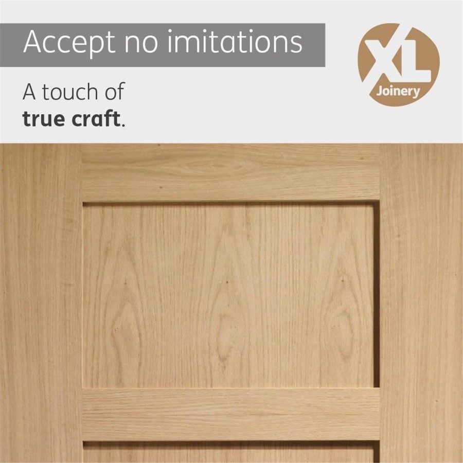 Internal Oak Pre-Finished Shaker 4-Panel Door - Pre-Finished - 1981 x 838 x 35mm - XL Joinery