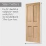 Internal Oak Victorian 4-Panel Door - Pre-Finished - 1981 x 610 x 35mm - Victorian - XL Joinery