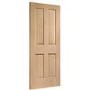 Internal Oak Victorian 4-Panel FD30 Fire Door - Pre-Finished - 1981 x 686 x 44mm - Victorian - XL Joinery