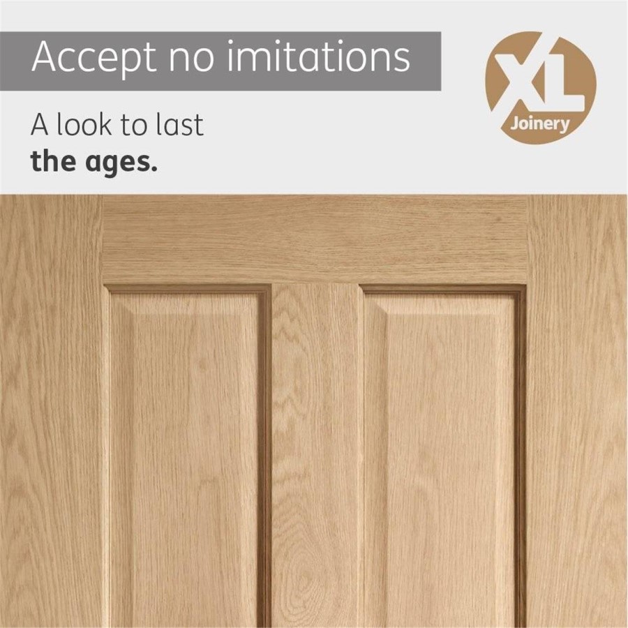 Internal Oak Victorian 4-Panel Door - Pre-Finished - 1981 x 838 x 35mm - Victorian - XL Joinery
