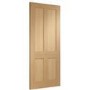 Internal Oak Victorian Shaker 4-Panel FD30 Fire Door - Pre-Finished - 1981 x 762 x 44mm - Victoria - XL Joinery