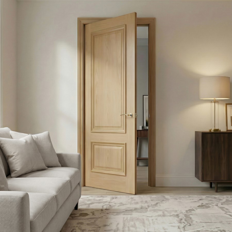 Internal Oak 2-Panel Door with Raised Mouldings - Pre-Finished - 1981 x 762 x 35mm - Nelson - XL Joinery