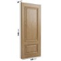 Internal Oak 2-Panel Door with Raised Mouldings - Pre-Finished - 1981 x 838 x 35mm - Nelson - XL Joinery