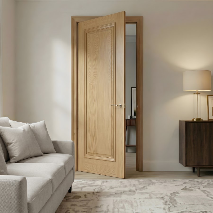 Internal Oak Door with Raised Mouldings Pre-Finished - 1981 x 762 x 35mm - Wellington - XL Joinery