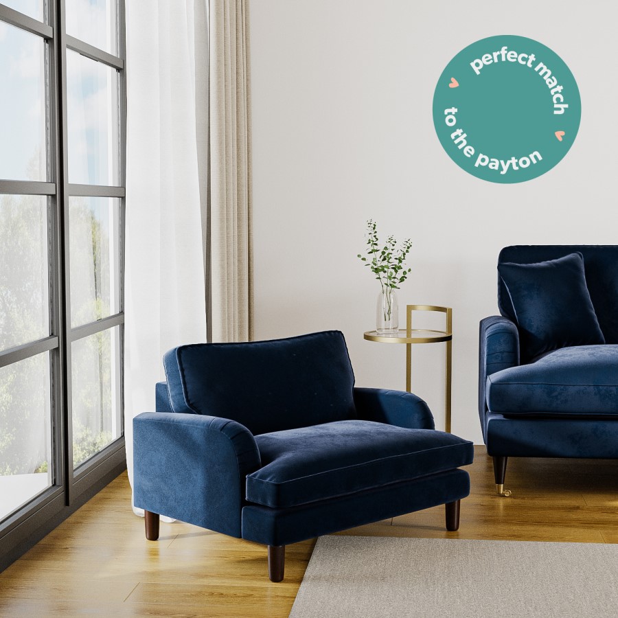 Navy Blue Velvet Kids Armchair - Payton
