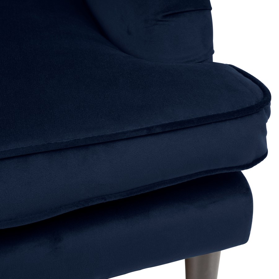 Navy Blue Velvet Kids Armchair - Payton