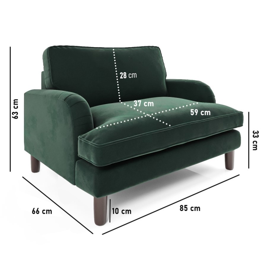 Dog Sofa Bed in Green Velvet - Payton