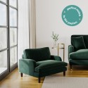 BUN/PFR002/96778 Green Velvet Kids Armchair - Payton