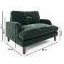 Green Velvet Kids Armchair - Payton