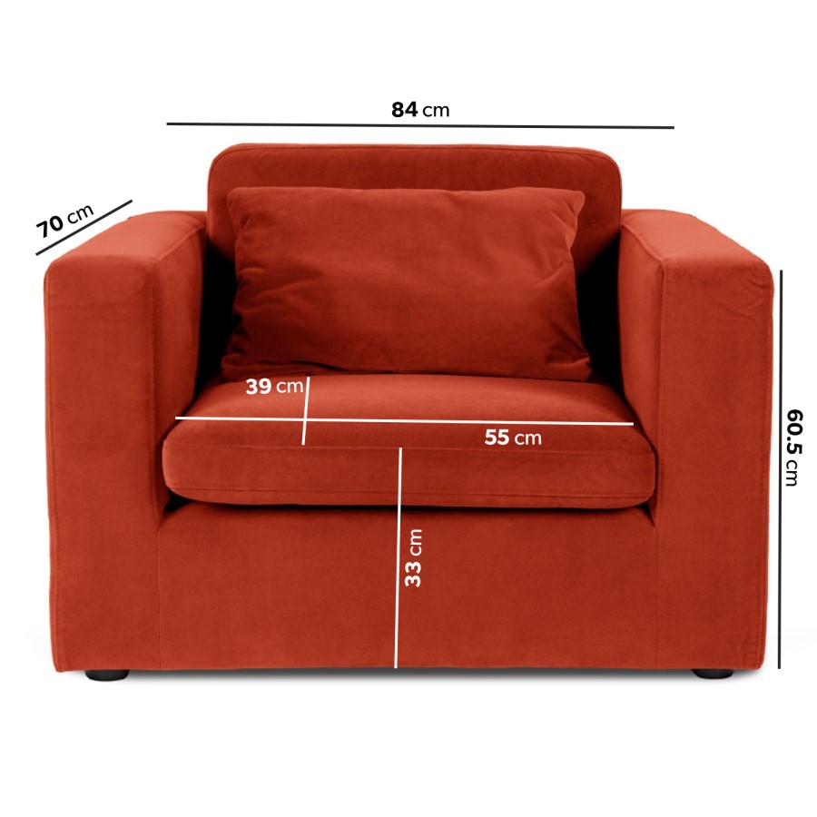 Dog Sofa Bed in Burnt Orange Velvet - Hudson 