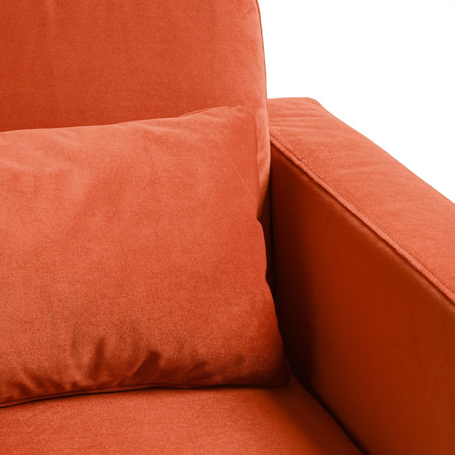 Dog Sofa Bed in Burnt Orange Velvet - Hudson 
