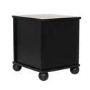 Elevated Black Indoor Pet Home Side Table with Washable Quilted Cushion