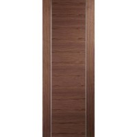 Internal Walnut Door with Aluminium Detail - Pre-Finished - 1981 x 686 x 35mm - Forli - XL Joinery
