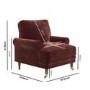 Berry Brown Chenille Feather-Filled Armchair – Payton Heritage 