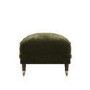Moss Green Chenille Feather-Filled Footstool - Payton Heritage