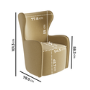 ONLY OPENED - Yellow Chenille Highback Armchair - Paloma