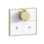 Brushed Brass Push Button 2 Outlet Concealed Mixer Shower Valve With Glass Front - Priya
