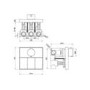 Matt Black Push Button 3 Outlet Concealed Mixer Shower Valve With Glass Front - Priya