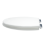 Close Coupled Rimless Toilet with Wooden Soft Close Seat and Chrome Fittings - Ripley