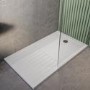 1300x900mm Rectangular Anti-Slip 40mm White Stone Resin Shower Tray – Purity
