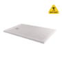 1700x800mm Rectangular Walk-In Anti-Slip 40mm White Stone Resin Shower Tray with Drying Area – Purity