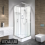 Vidalux 900x900mm White Square Electric Shower Cabin with 9.5kw Triton Electric Shower and Shower Tray