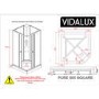Vidalux 900x900mm White Square Electric Shower Cabin with 9.5kw Triton Electric Shower and Shower Tray